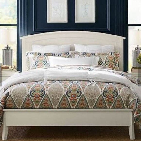 POTTERY BARN Duvet Cover Gisela Paisley Medallion 100% Cotton Sateen Full / Quee - Picture 2 of 6